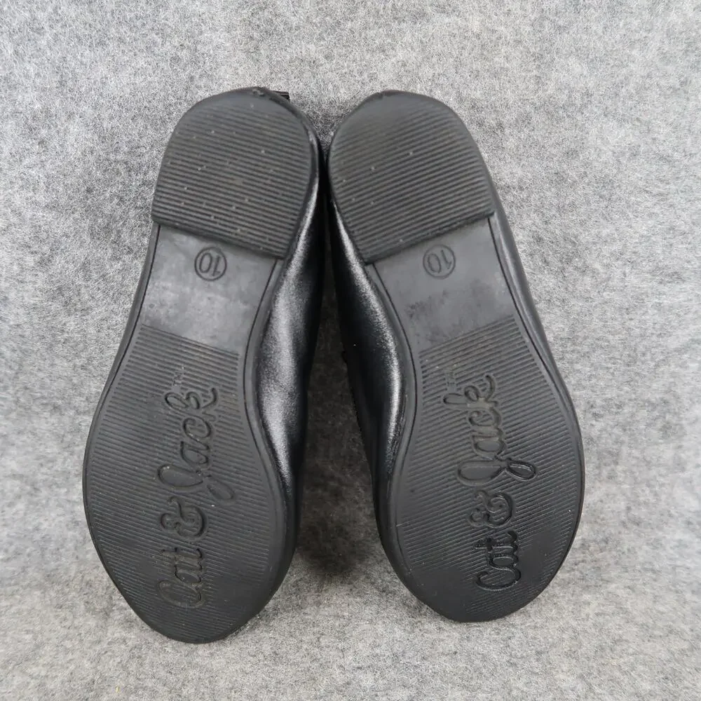 Cat & Jack Shoes Kids Toddler 10 Ballet Flats Elastic Strap Girls Slip On Black